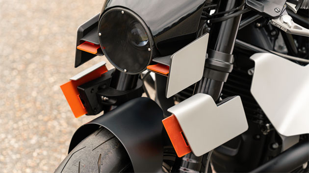 Distinctive and unmistakable: the front of the bike