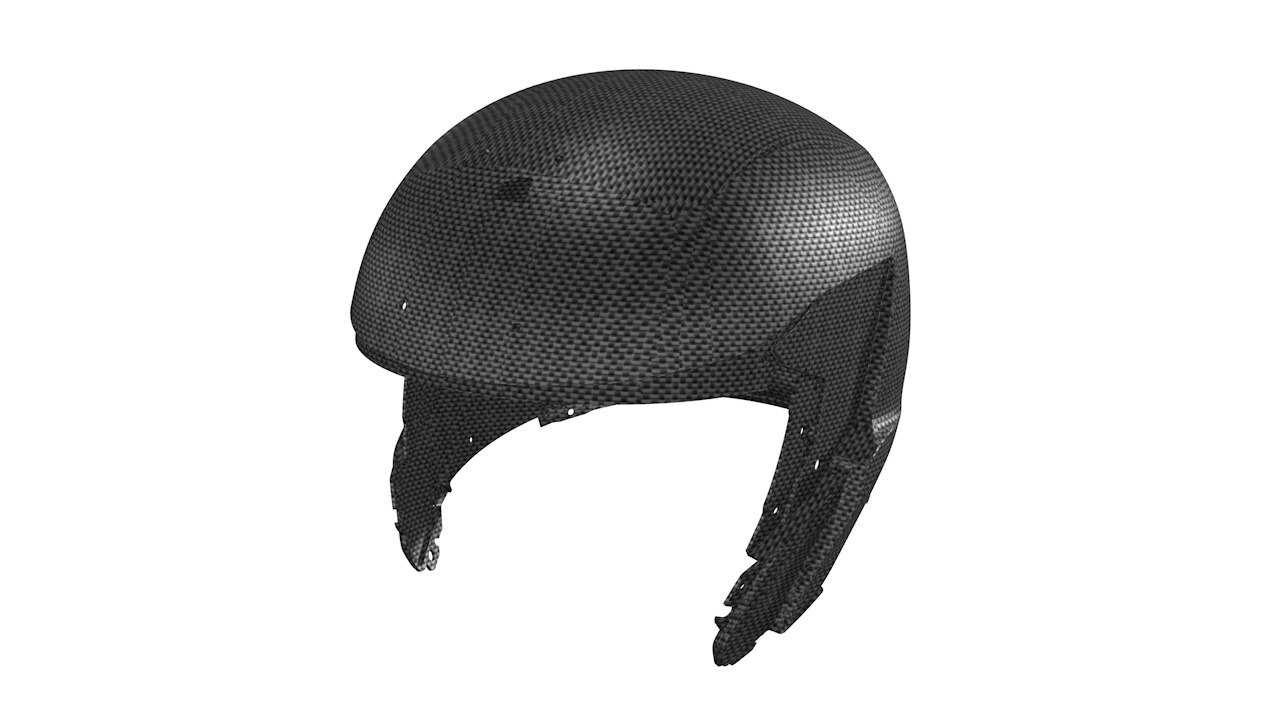 Coque de casque 100 % carbone